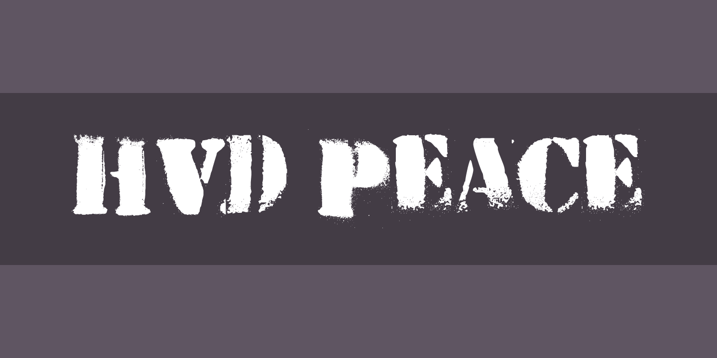 Przykład czcionki HVD Peace
